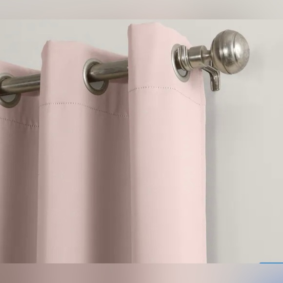 Sun Zero Saxon Energy Saving Blackout Grommet Curtain 1 Panel 40" x 84" - Blush - Picture 2 of 5